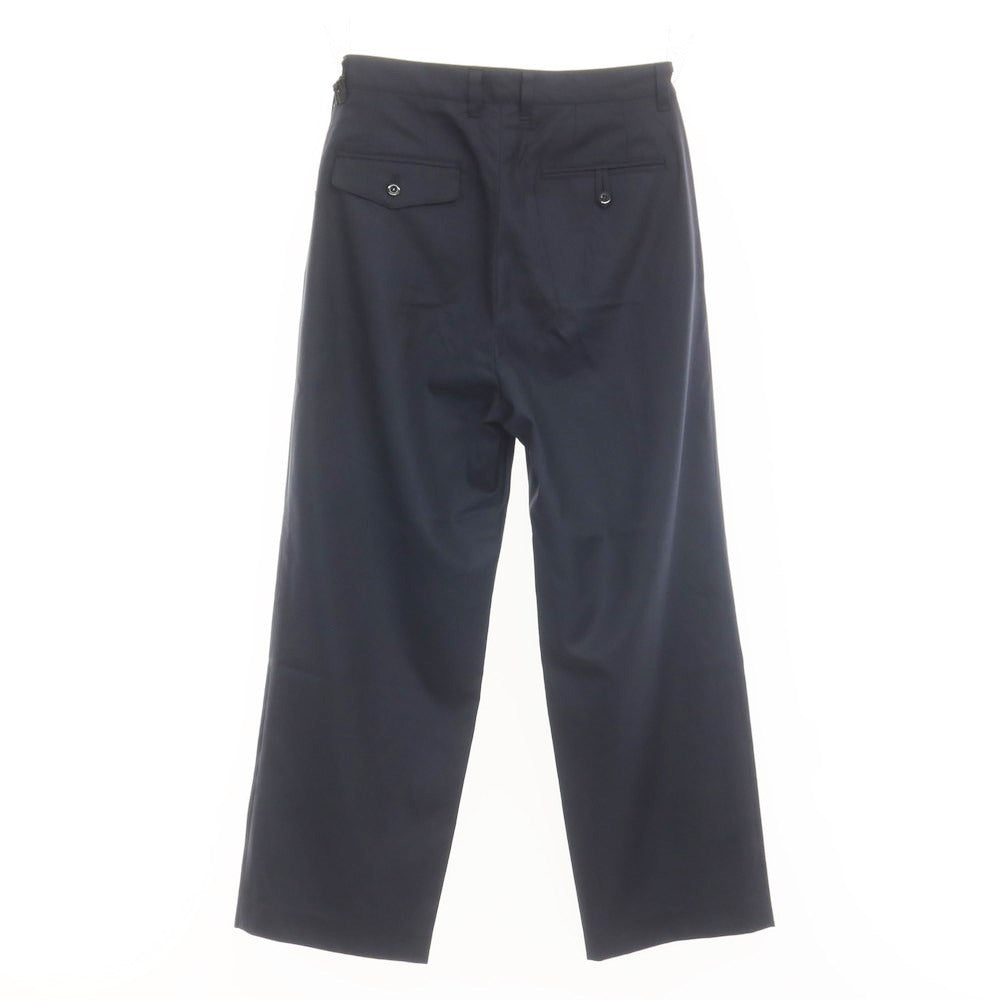 [Used] KIIT Wool Silk Wide Dress Slacks Pants Dark Navy [Size 2] [NVY] [S/S] [Condition Rank B] [Men&