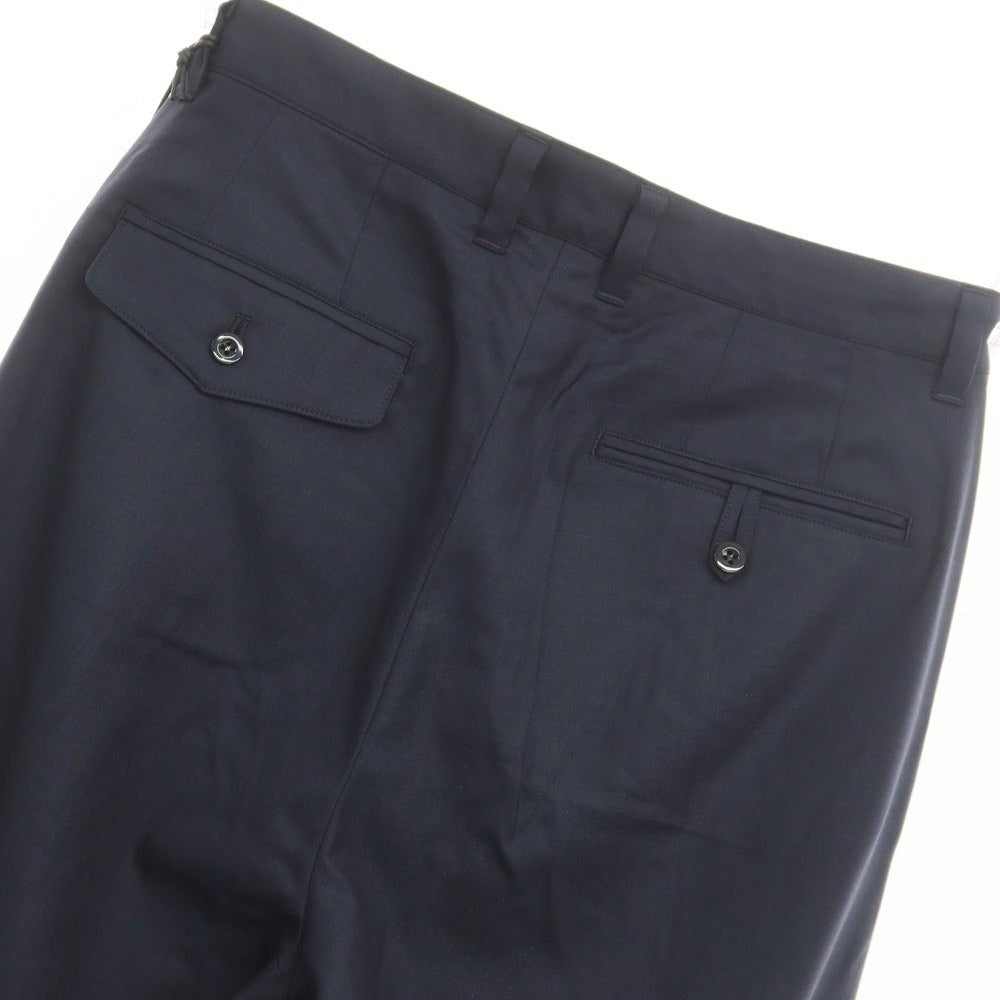 [Used] KIIT Wool Silk Wide Dress Slacks Pants Dark Navy [Size 2] [NVY] [S/S] [Condition Rank B] [Men&