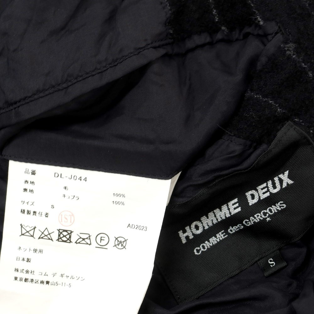 【中古】コムデギャルソン オムドゥ COMME des GARCONS HOMME DEUX 2023年秋冬 シワ加工 ウール ストライプ カジュアルジャケット ブラックxグレー【 S 】【 状態ランクA 】【 メンズ 】
[DPD]