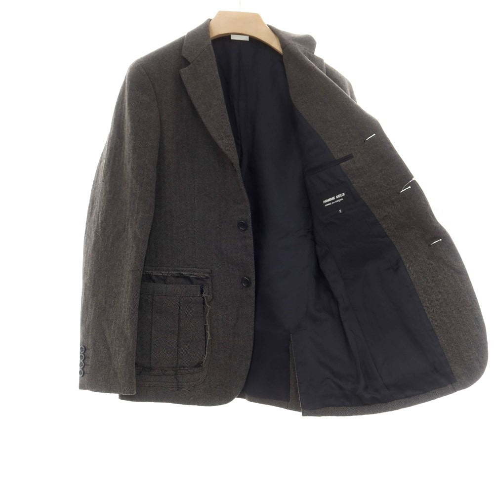 【中古】コムデギャルソン オムドゥ COMME des GARCONS HOMME DEUX 2023年秋冬 ポリエステル ヘリンボーン 3B カジュアルジャケット オリーブグレーxブラック【 M 】【 状態ランクA 】【 メンズ 】
[CPD]