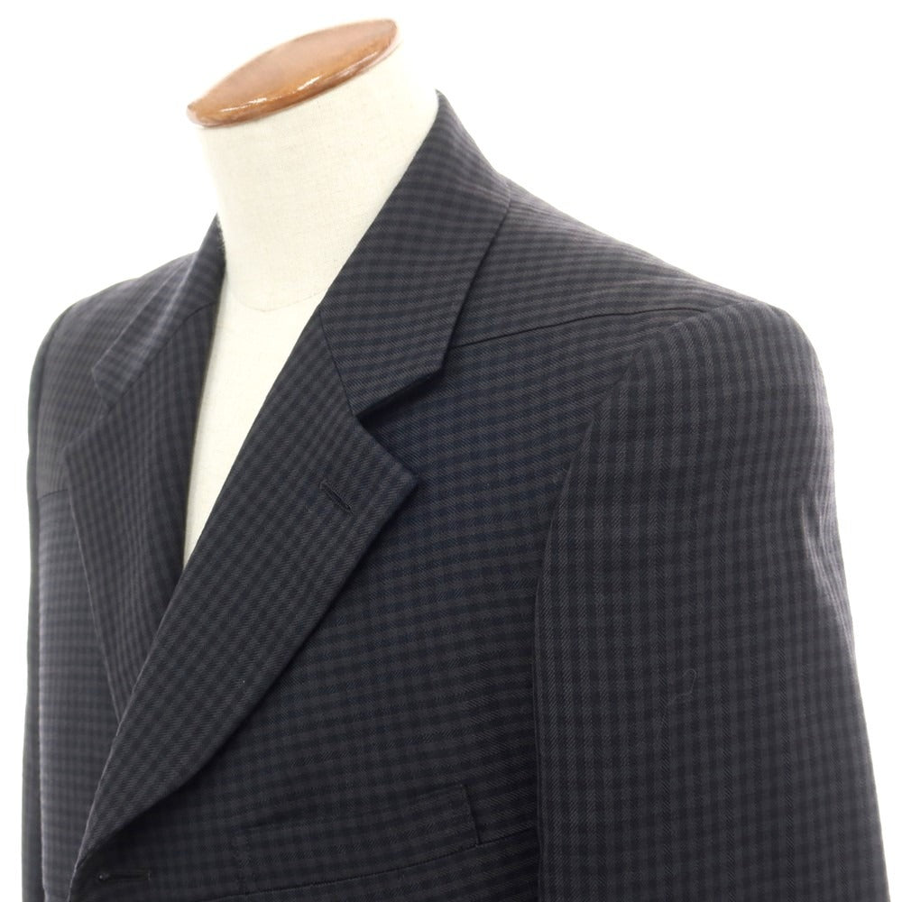 【中古】コムデギャルソン オムドゥ COMME des GARCONS HOMME DEUX 2023年秋冬 ウール チェック カジュアルジャケット ダークグレーxネイビー【サイズM】【GRY】【A/W】【状態ランクA】【メンズ】【758995】
