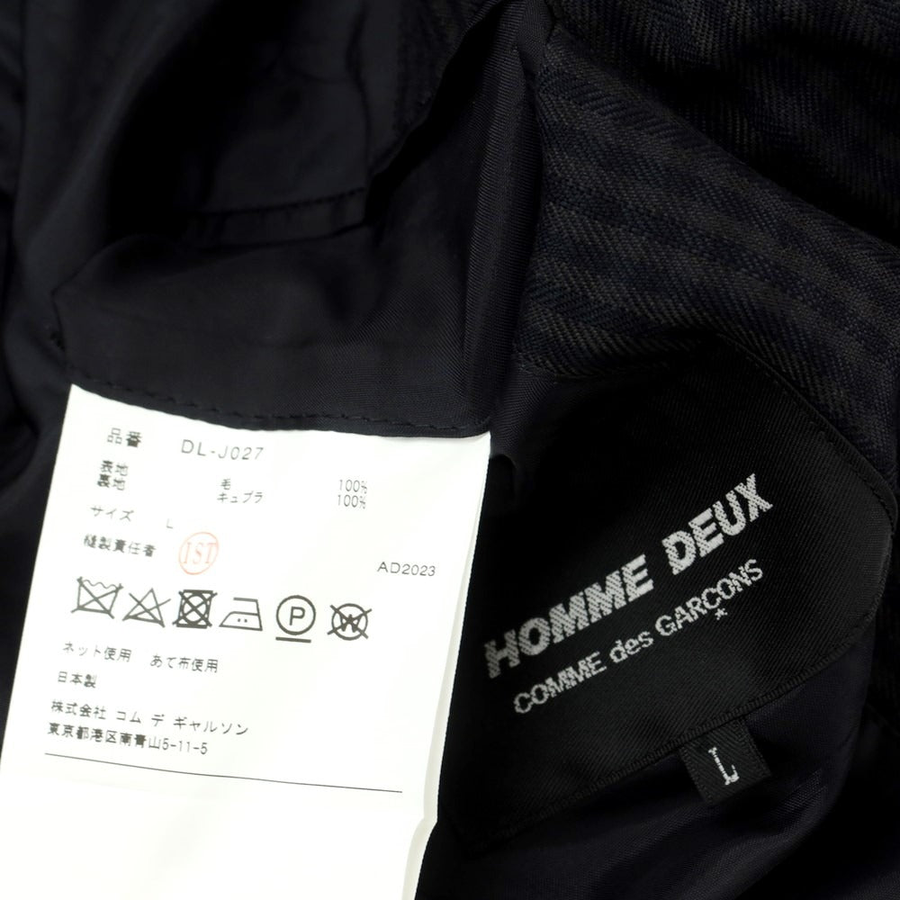 【中古】コムデギャルソン オムドゥ COMME des GARCONS HOMME DEUX 2023年秋冬 ウール チェック カジュアルジャケット ダークグレーxネイビー【サイズL】【GRY】【A/W】【状態ランクA】【メンズ】【758994】
[CPD]