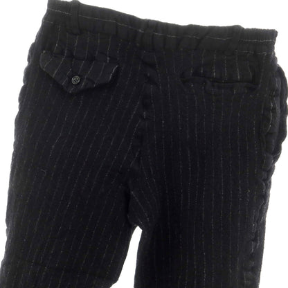 【中古】コムデギャルソン オムドゥ COMME des GARCONS HOMME DEUX 2023年秋冬 ウール ストライプ カジュアルスラックスパンツ ブラック【 XS 】【 状態ランクA 】【 メンズ 】