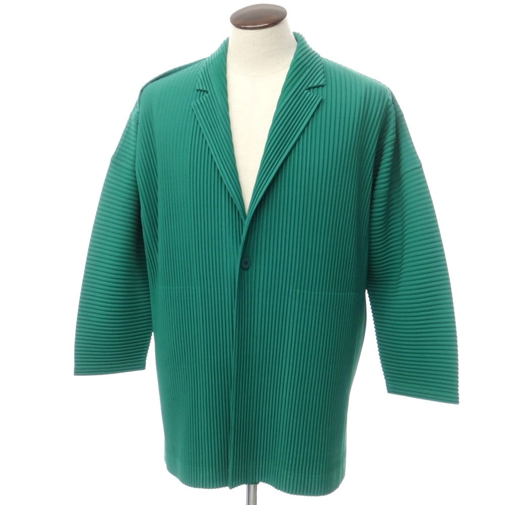 [Used] Homme Plisse Issey Miyake 2023 Fall/Winter Pleated Jacket Green [No size indicated (L)] [Condition Rank A] [Men&