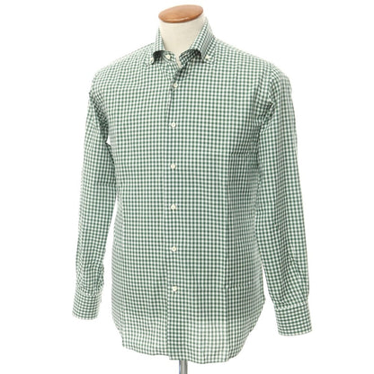 [Used] ORIAN Cotton Button-down Casual Shirt
 Green x White [Size 39] [GRN] [S/S/A/W] [Condition Rank B] ​​[Men&