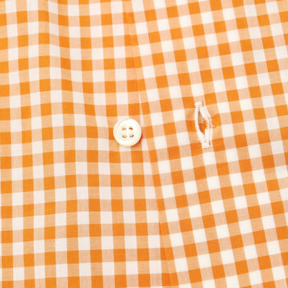 [Used] [Unused] ORIAN Cotton Check Button-down Casual Shirt
 Orange x White [Size 38] [ORG] [S/S/A/W] [Condition Rank S] [Men&