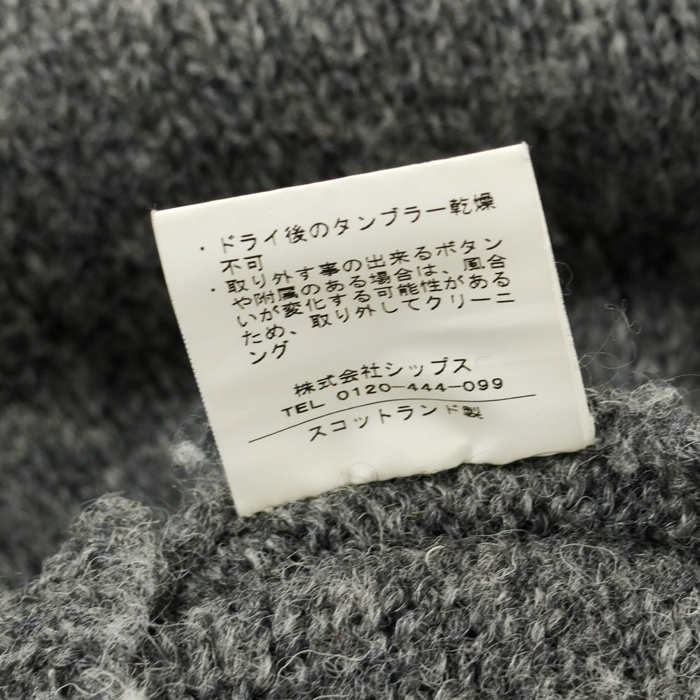 【中古】ジャミーソンズニットウェア Jamieson’s Knitwear ウール ショールカラー カーディガン グレー【サイズ表記なし（S位）】【GRY】【A/W】【状態ランクC】【メンズ】【759081】