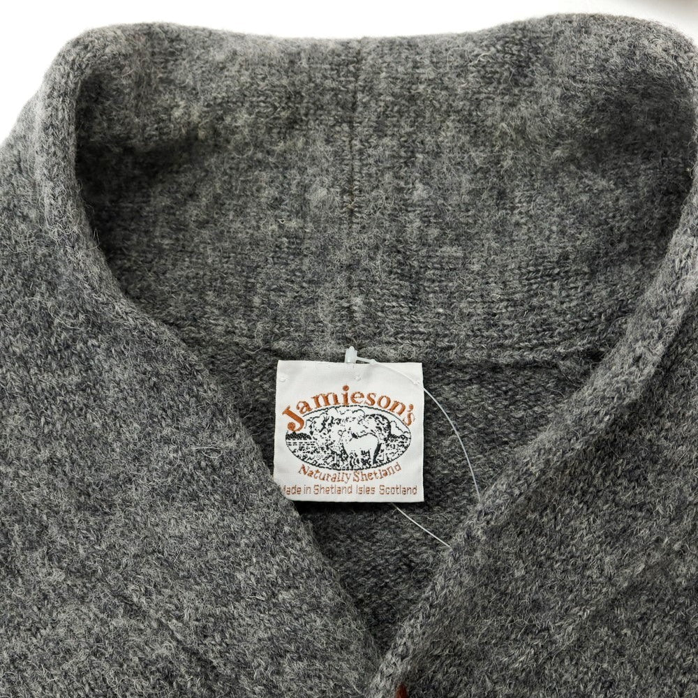 【中古】ジャミーソンズニットウェア Jamieson’s Knitwear ウール ショールカラー カーディガン グレー【サイズ表記なし（S位）】【GRY】【A/W】【状態ランクC】【メンズ】【759081】