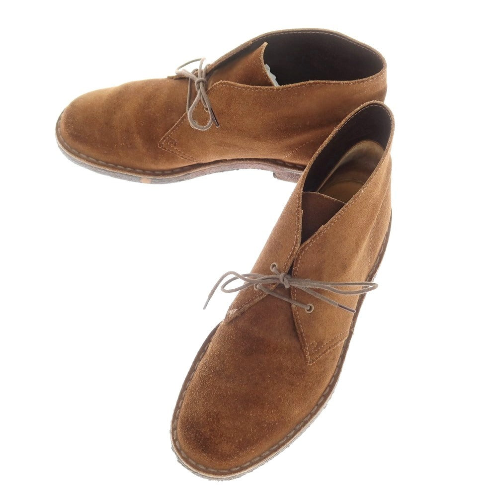 【中古】クラークス Clarks スエード デザートブーツ ブラウン【 表記消え（UK7.5位） 】【 状態ランクC 】【 メンズ 】