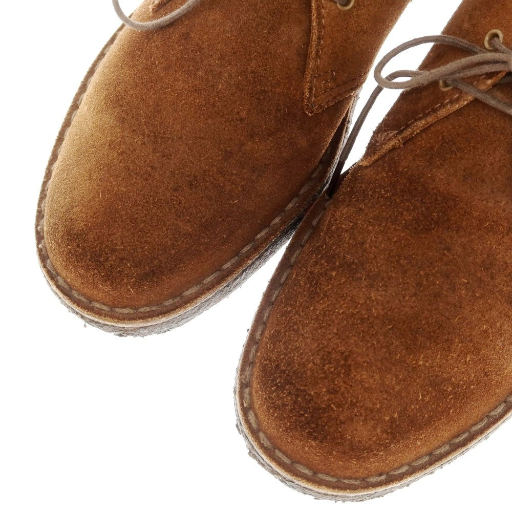 【中古】クラークス Clarks スエード デザートブーツ ブラウン【 表記消え（UK7.5位） 】【 状態ランクC 】【 メンズ 】