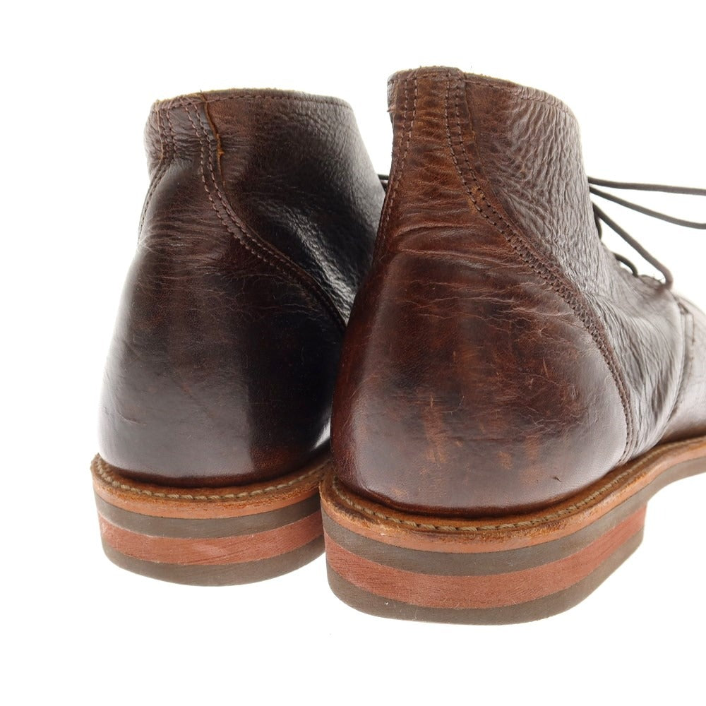 [Used] WALK OVER Oiled Leather Chukka Boots Dark Brown [US 8] [Condition Rank C] [Men&