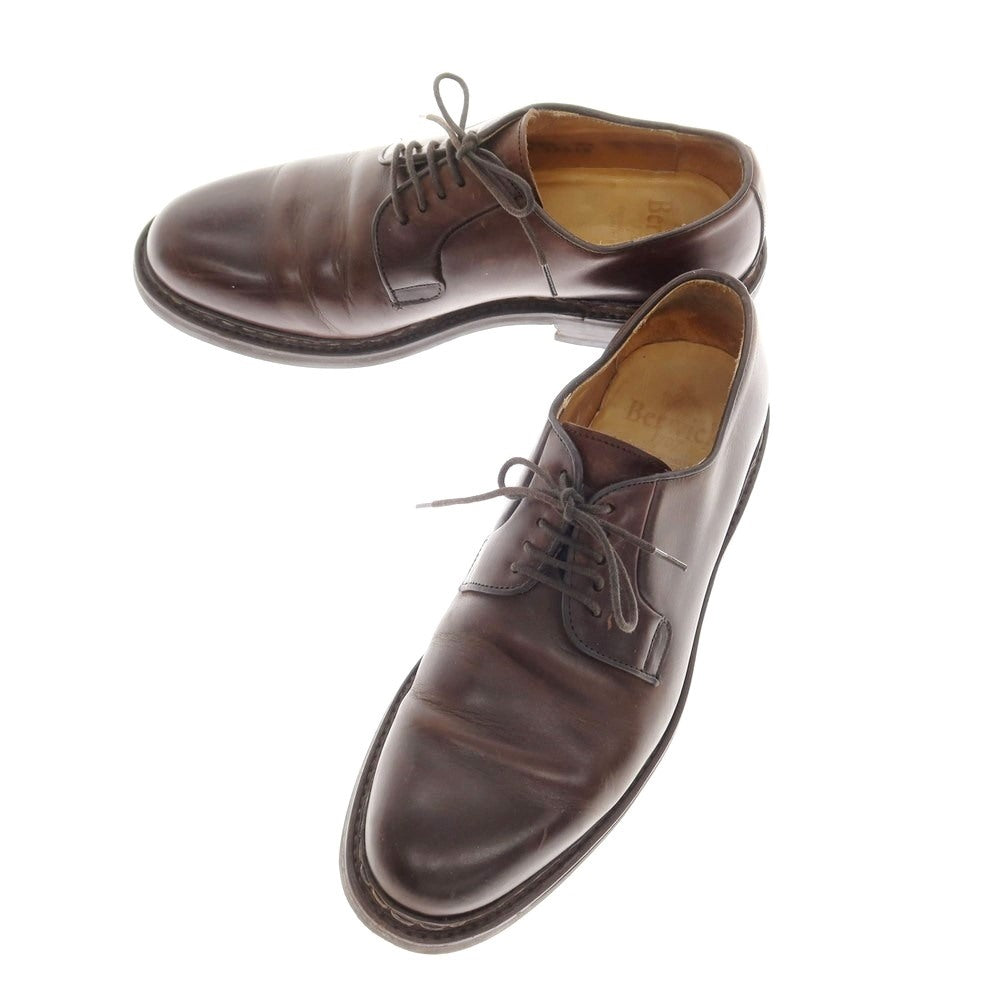 [Used] Berwick Norwegian-made oiled leather derby shoes, brown [6 1/2] [Condition: C] [Men&