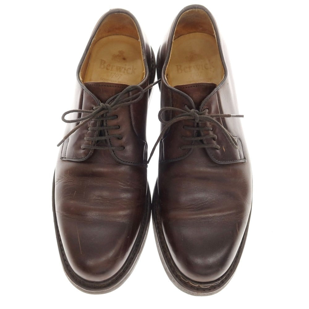 [Used] Berwick Norwegian-made oiled leather derby shoes, brown [6 1/2] [Condition: C] [Men&