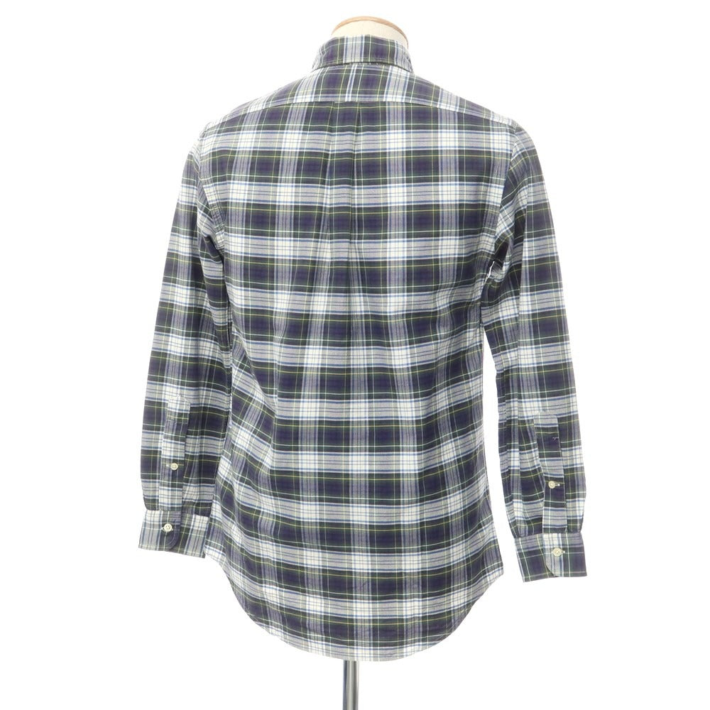 [Used] Ralph Lauren Cotton Check Button-down Casual Shirt Navy x Green [XS] [Condition Rank C] [Men&