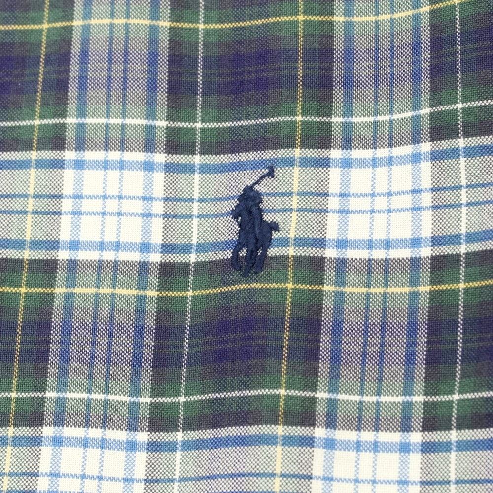 【中古】ラルフローレン RALPH LAUREN コットン チェック ボタンダウン カジュアルシャツ ネイビーxグリーン【 XS 】【 状態ランクC 】【 メンズ 】
[APD]