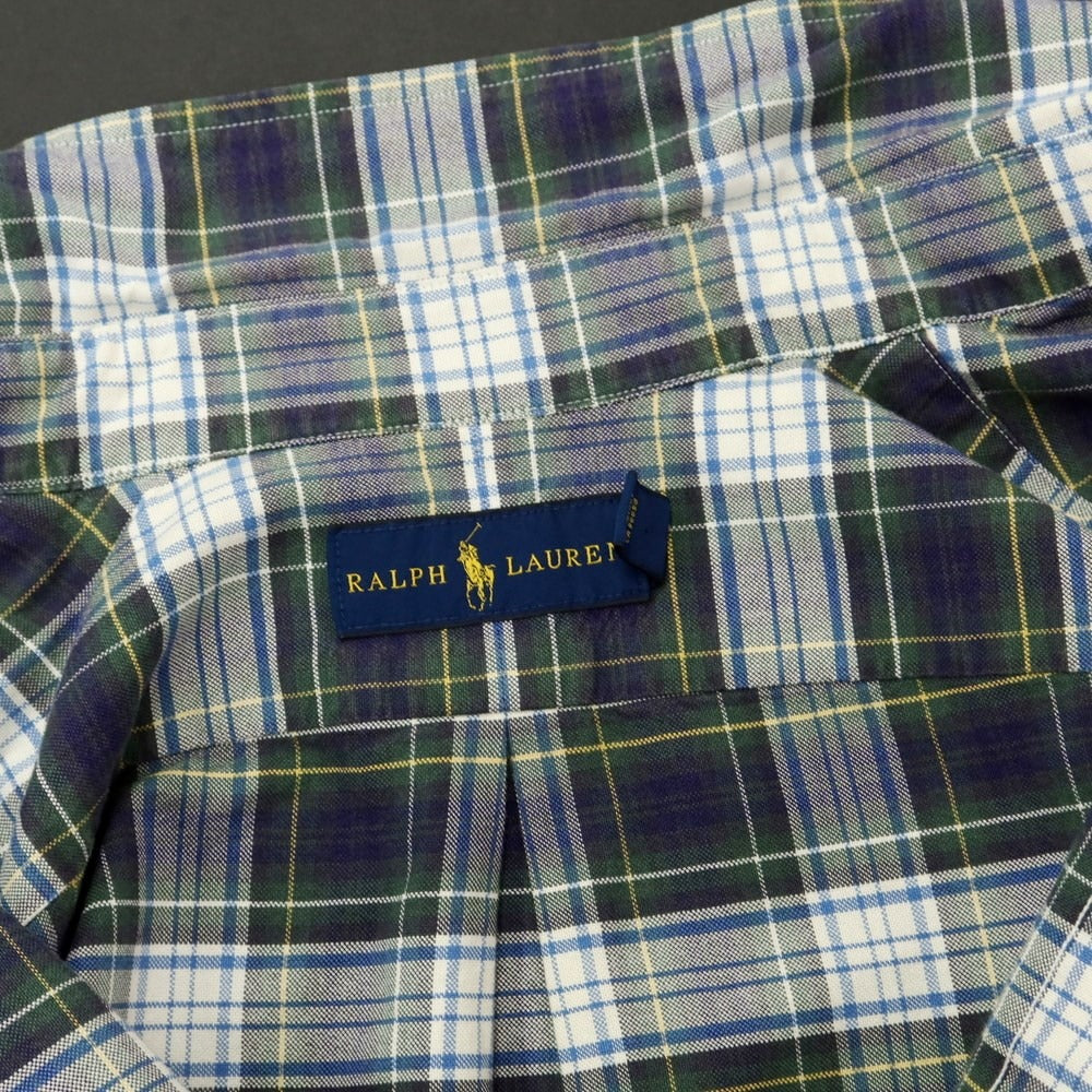 【中古】ラルフローレン RALPH LAUREN コットン チェック ボタンダウン カジュアルシャツ ネイビーxグリーン【 XS 】【 状態ランクC 】【 メンズ 】
[APD]