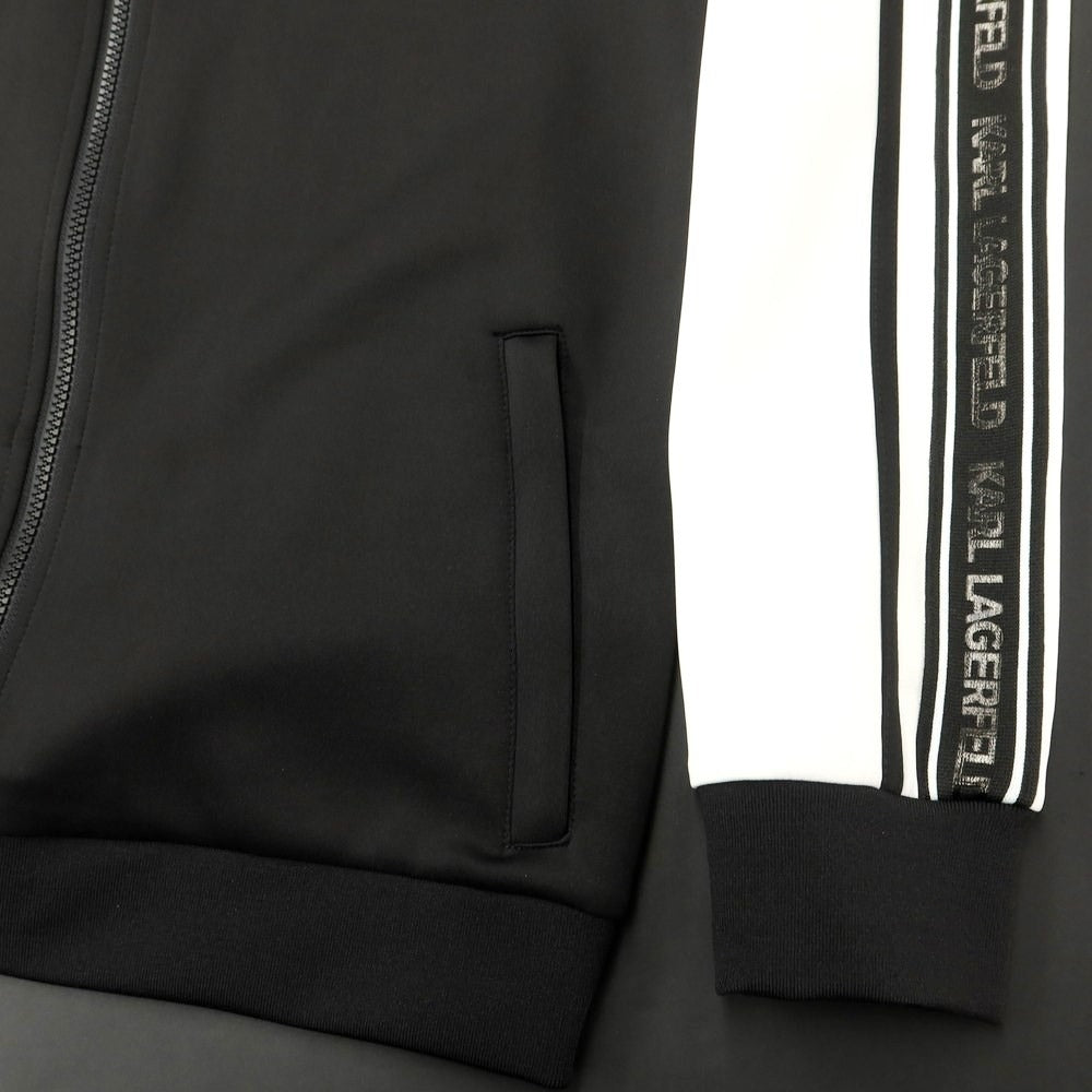 [Used] KARL LAGERFELD Polyester Zip-up Jersey Black x White [Size M] [BLK] [S/S/A/W] [Condition Rank A] [Men&