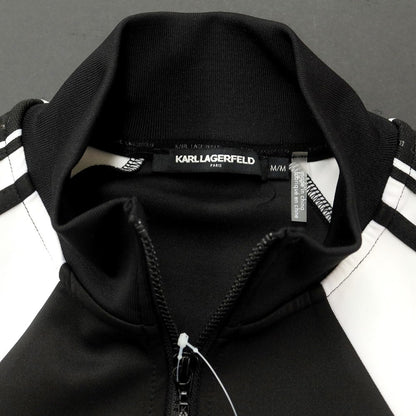 [Used] KARL LAGERFELD Polyester Zip-up Jersey Black x White [Size M] [BLK] [S/S/A/W] [Condition Rank A] [Men&