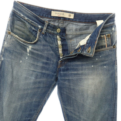 [Used] SIVIGLIA distressed denim pants, jeans, navy [32] [Condition rank D] [Men&