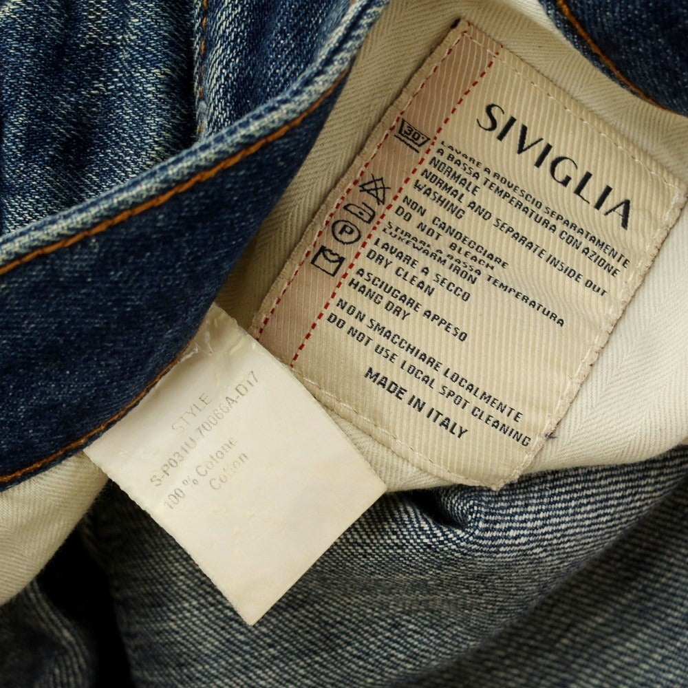 [Used] SIVIGLIA distressed denim pants, jeans, navy [32] [Condition rank D] [Men&