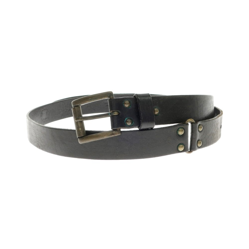 [Used] Mauro Grifoni Leather Belt Black [95] [Condition Rank C] [Men&