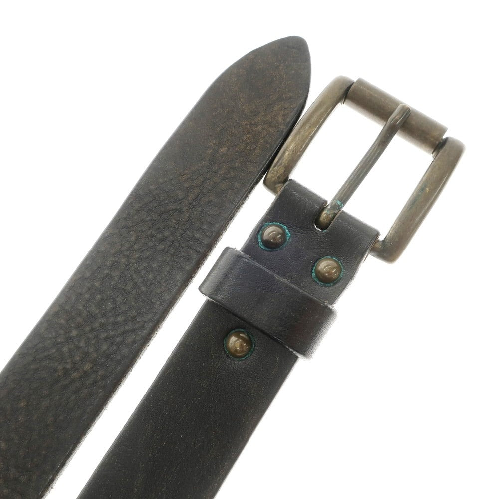 [Used] Mauro Grifoni Leather Belt Black [95] [Condition Rank C] [Men&