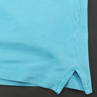 [Used] FEDELI Cotton Pique Short Sleeve Polo Shirt Turquoise Blue [Size 48] [BLU] [S/S] [Condition Rank D] [Men&