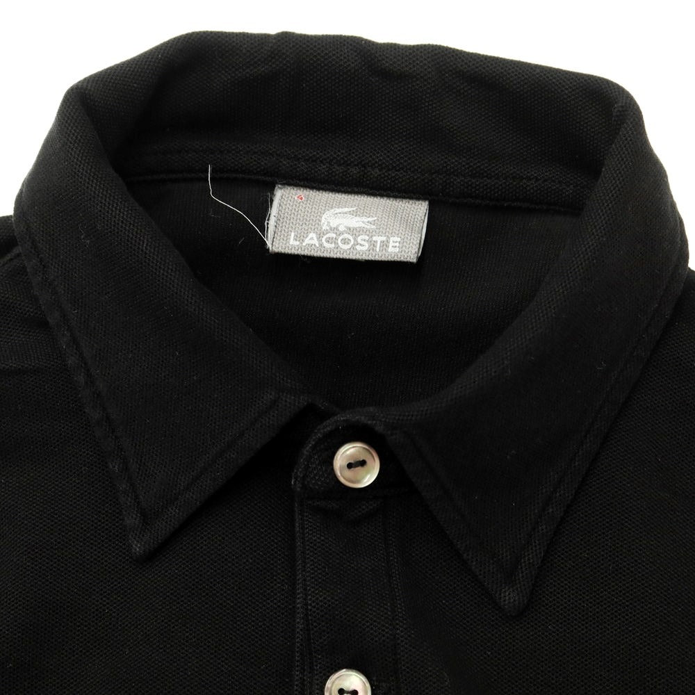 [Used] LACOSTE Cotton Long Sleeve Polo Shirt Black [Size 4] [BLK] [S/S/A/W] [Condition Rank C] [Men&