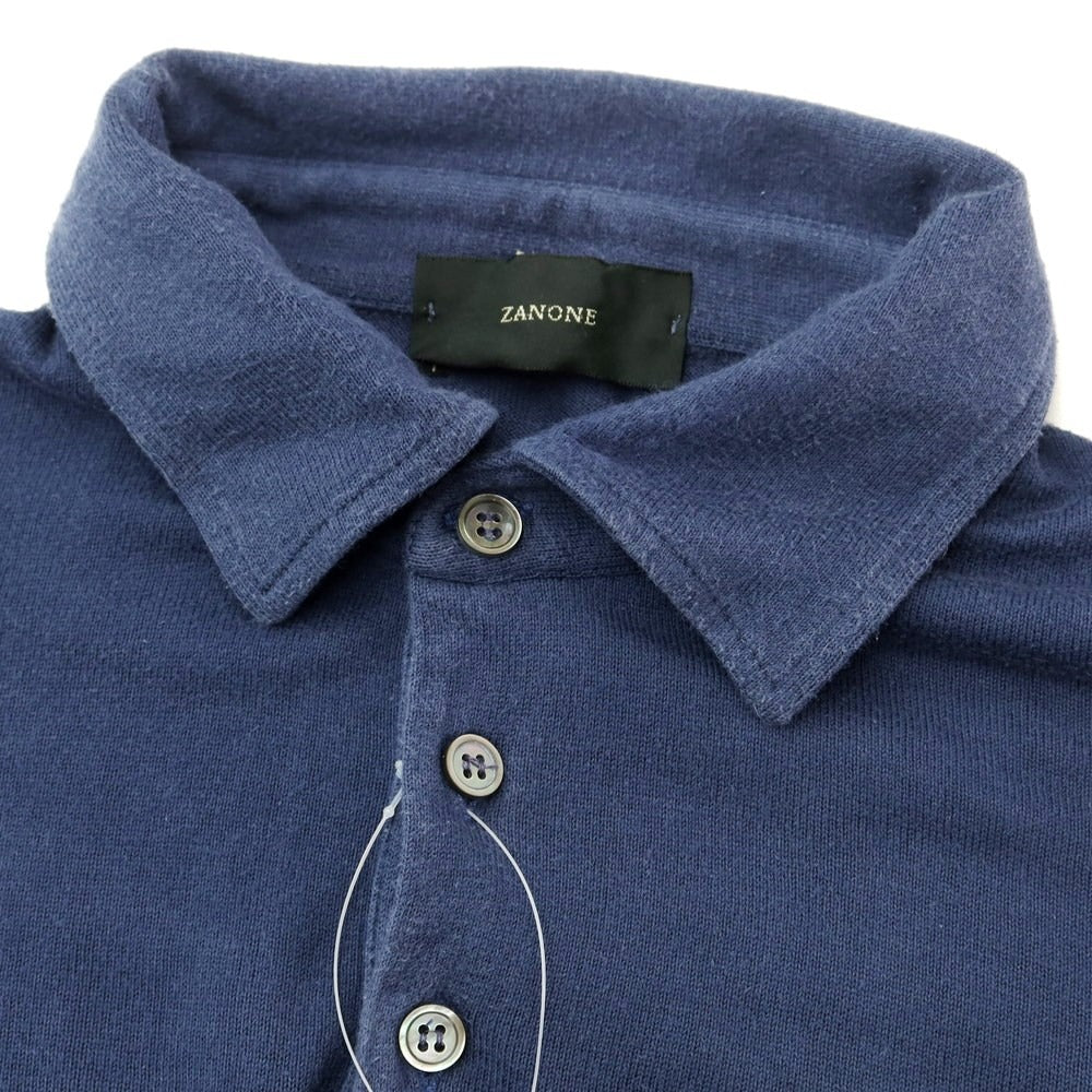 [Used] ZANONE Cotton Polo Knit Light Navy [Size 50] [NVY] [S/S] [Condition Rank D] [Men&