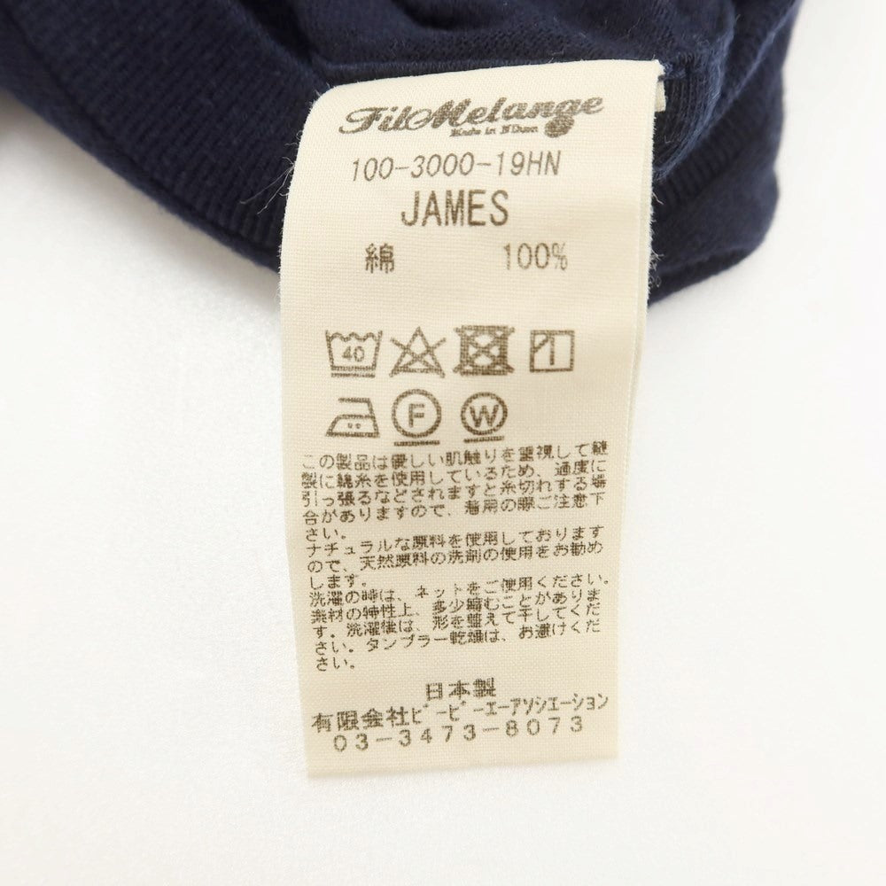 [Used] FilMelange JAMES Cotton Short Sleeve T-Shirt Navy [Size 5] [NVY] [S/S] [Condition Rank B] [Men&