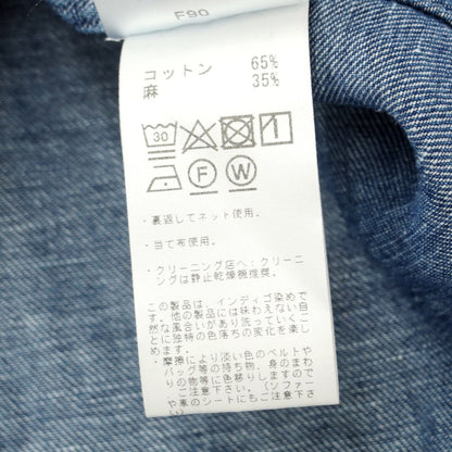 [Used] [Unused] GUY ROVER Denim Semi-wide Collar Casual Shirt Navy [S] [Condition Rank S] [Men&