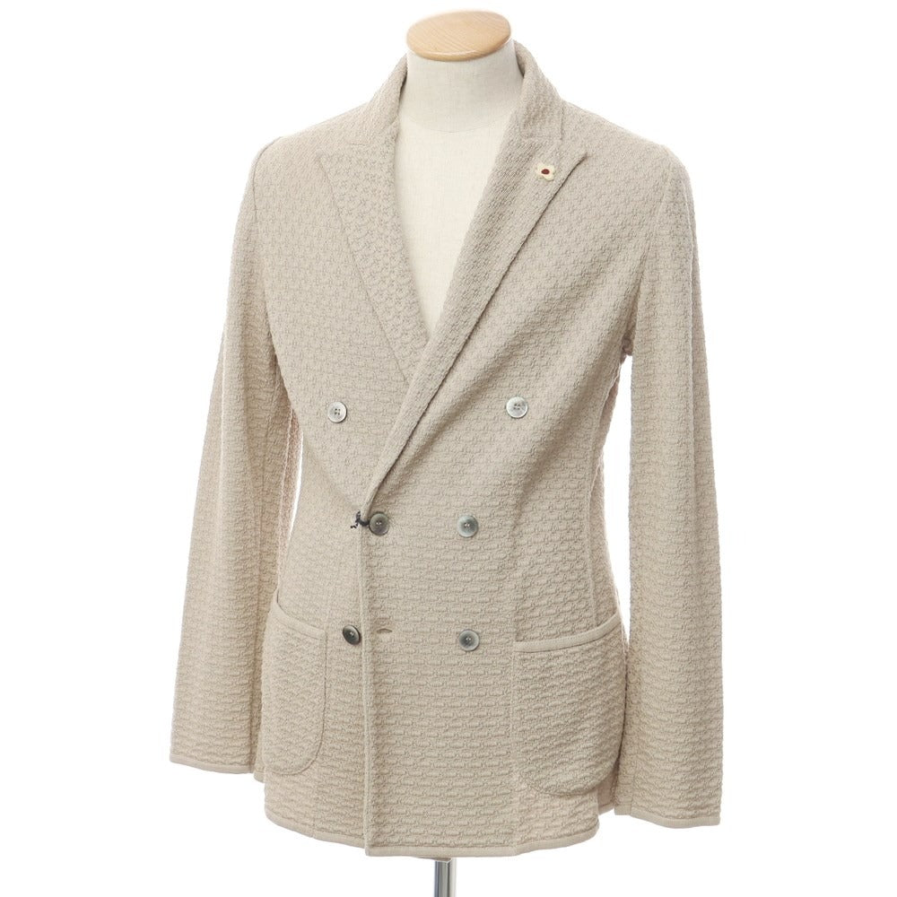 [Used] LARDINI Cotton Knit Jacket Beige [S] [Condition Rank A] [Men&