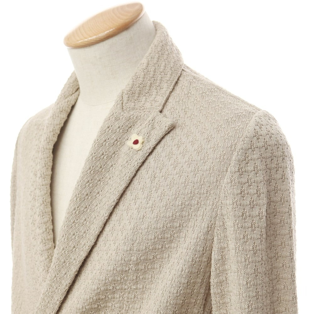 [Used] LARDINI Cotton Knit Jacket Beige [S] [Condition Rank A] [Men&