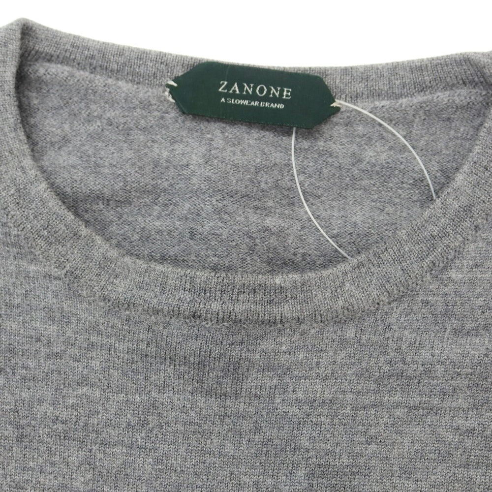 【中古】ザノーネ ZANONE ウール クルーネック プルオーバーニット グレー【サイズ46】【GRY】【A/W】【状態ランクC】【メンズ】【759080】