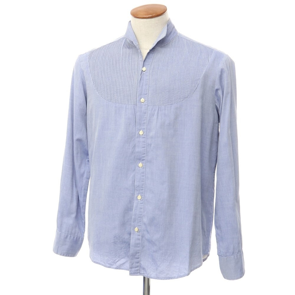 [Used] Steven Alan Cotton Stand Collar Casual Shirt Blue [46] [Condition Rank C] [Men&