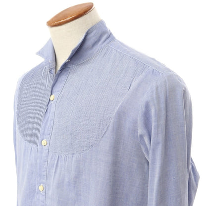 [Used] Steven Alan Cotton Stand Collar Casual Shirt Blue [46] [Condition Rank C] [Men&