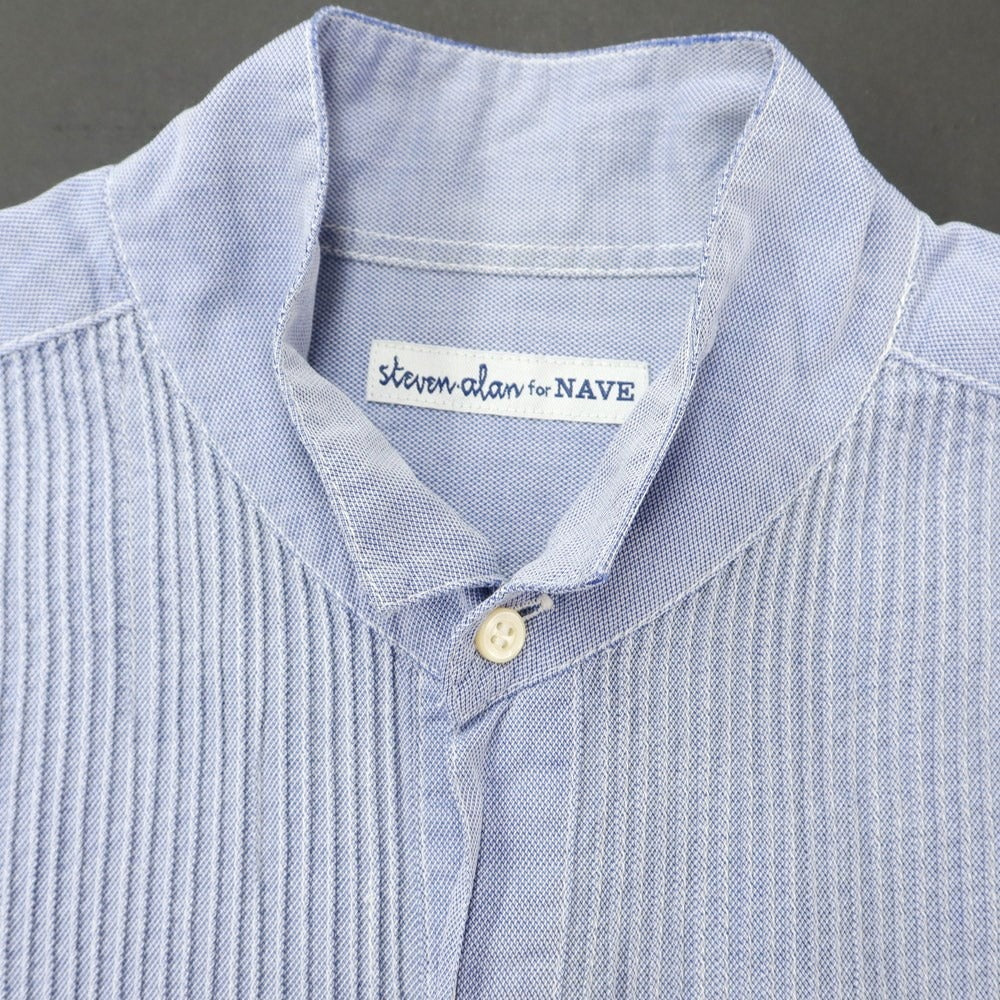 [Used] Steven Alan Cotton Stand Collar Casual Shirt Blue [46] [Condition Rank C] [Men&