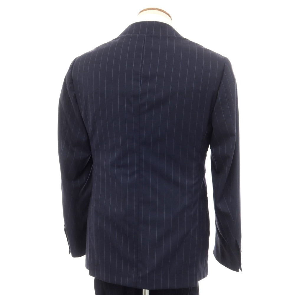 [Used] RING JACKET Wool Striped 3-Button Suit Dark Navy x Light Blue [48] [Condition Rank A] [Men&