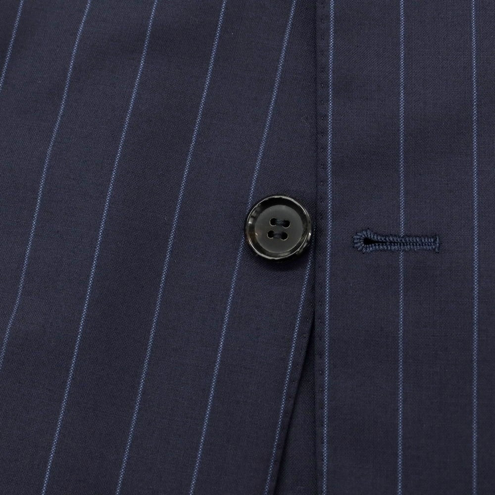 [Used] RING JACKET Wool Striped 3-Button Suit Dark Navy x Light Blue [48] [Condition Rank A] [Men&