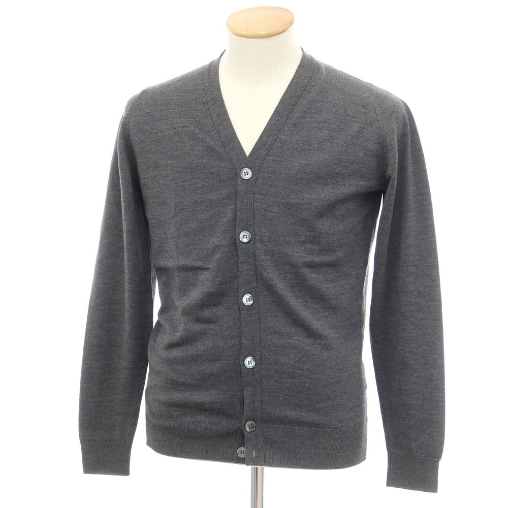 【中古】ジョンスメドレー JOHN SMEDLEY ウールニット ハイゲージ カーディガン グレー【サイズS】【GRY】【A/W】【状態ランクB】【メンズ】【759080】