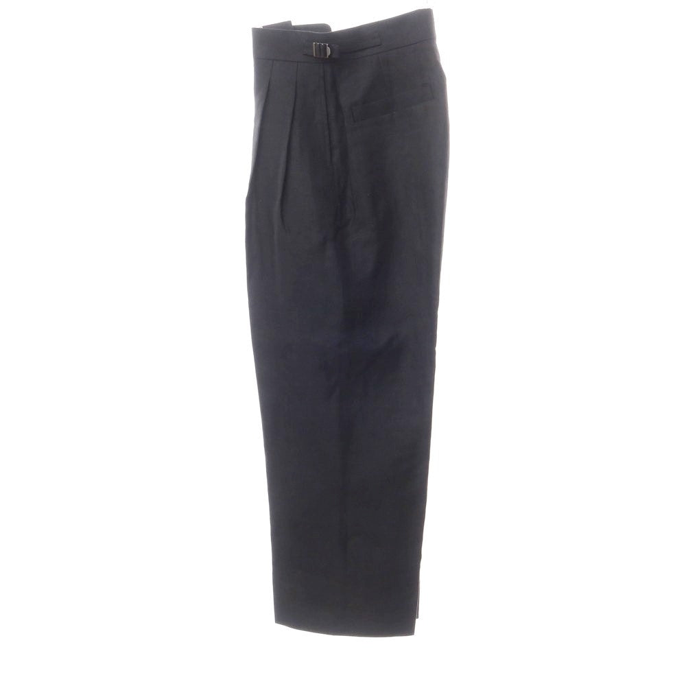 [Used] HUM VENT Spring/Summer 2024 Twill Linen Wide Slacks Pants Navy x Black [2] [Condition Rank A] [Men&