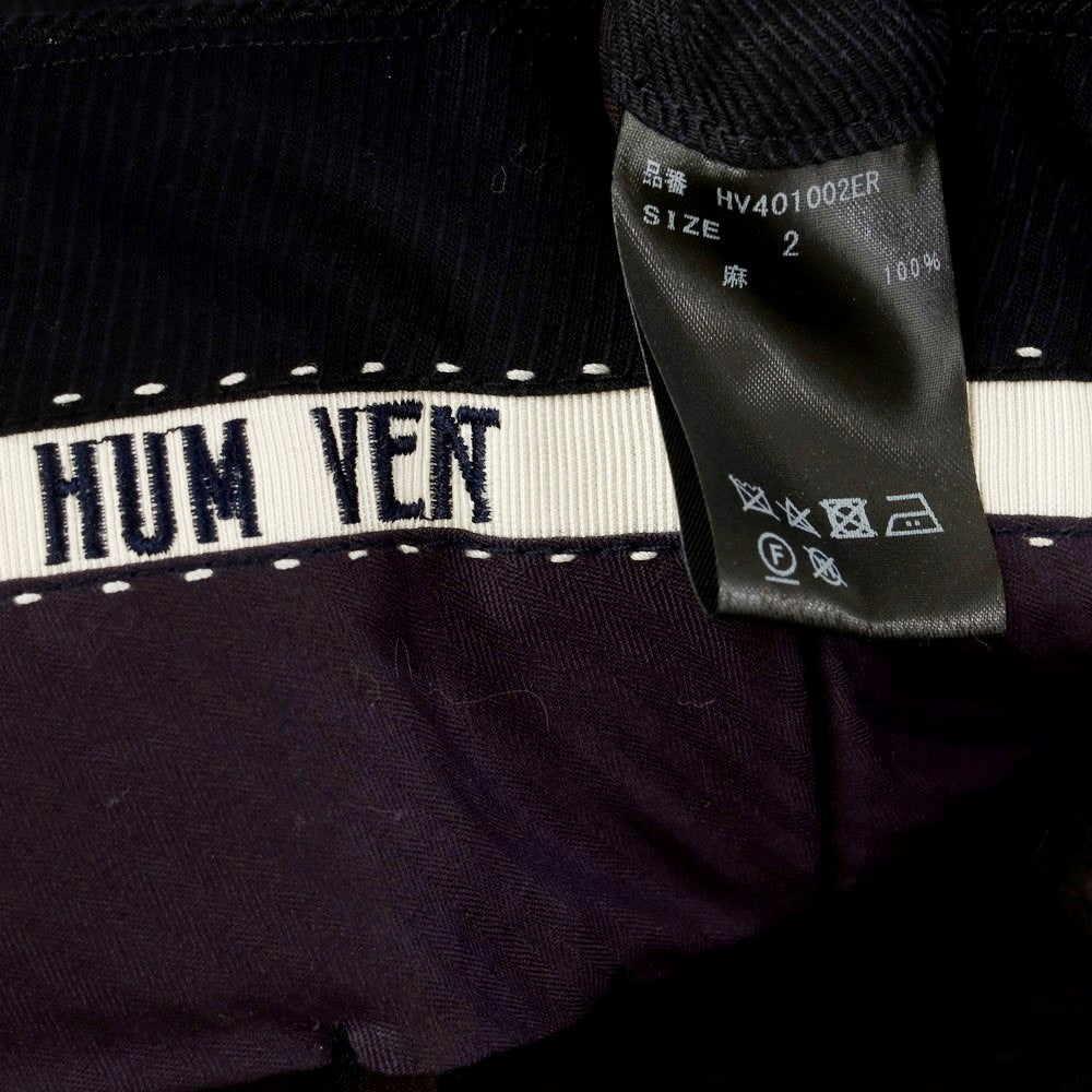 [Used] HUM VENT Spring/Summer 2024 Twill Linen Wide Slacks Pants Navy x Black [2] [Condition Rank A] [Men&