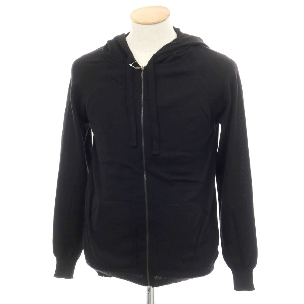 【中古】ジョンスメドレー JOHN SMEDLEY ウールニット ジップアップ パーカー ブラック【サイズS】【BLK】【A/W】【状態ランクC】【メンズ】【759080】