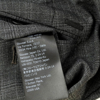 [Used] INCOTEX stretch polyester wool check slacks, grey [46] [Condition: B] [Men&