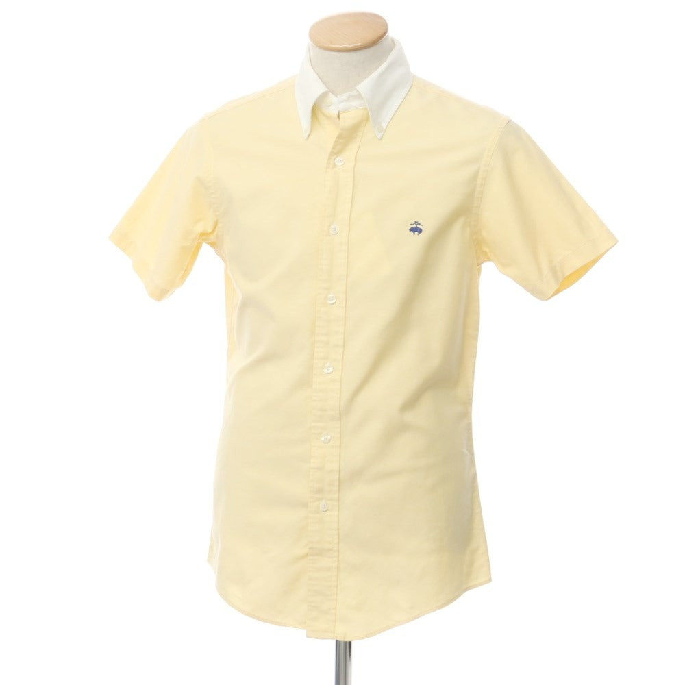 [Used] Brooks Brothers Cotton Short Sleeve Shirt Cream Yellow [S] [Condition Rank C] [Men&