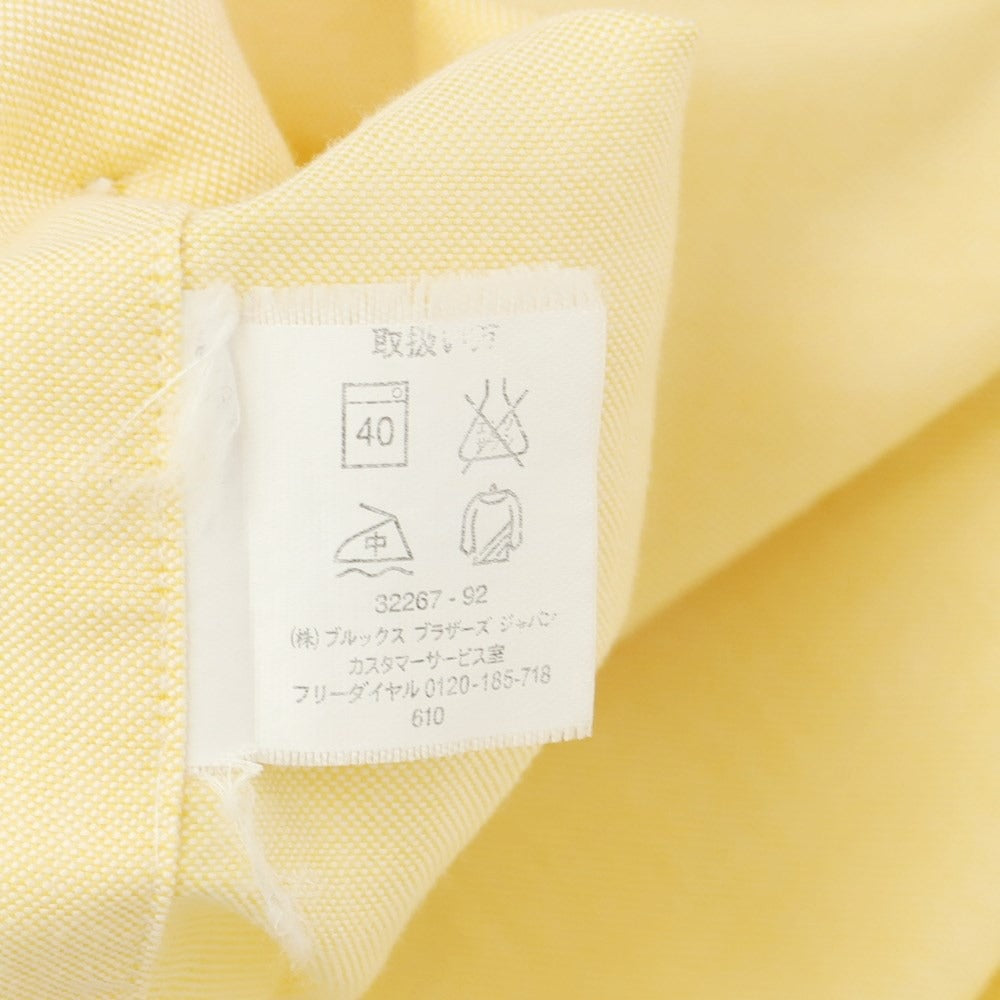 [Used] Brooks Brothers Cotton Short Sleeve Shirt Cream Yellow [S] [Condition Rank C] [Men&