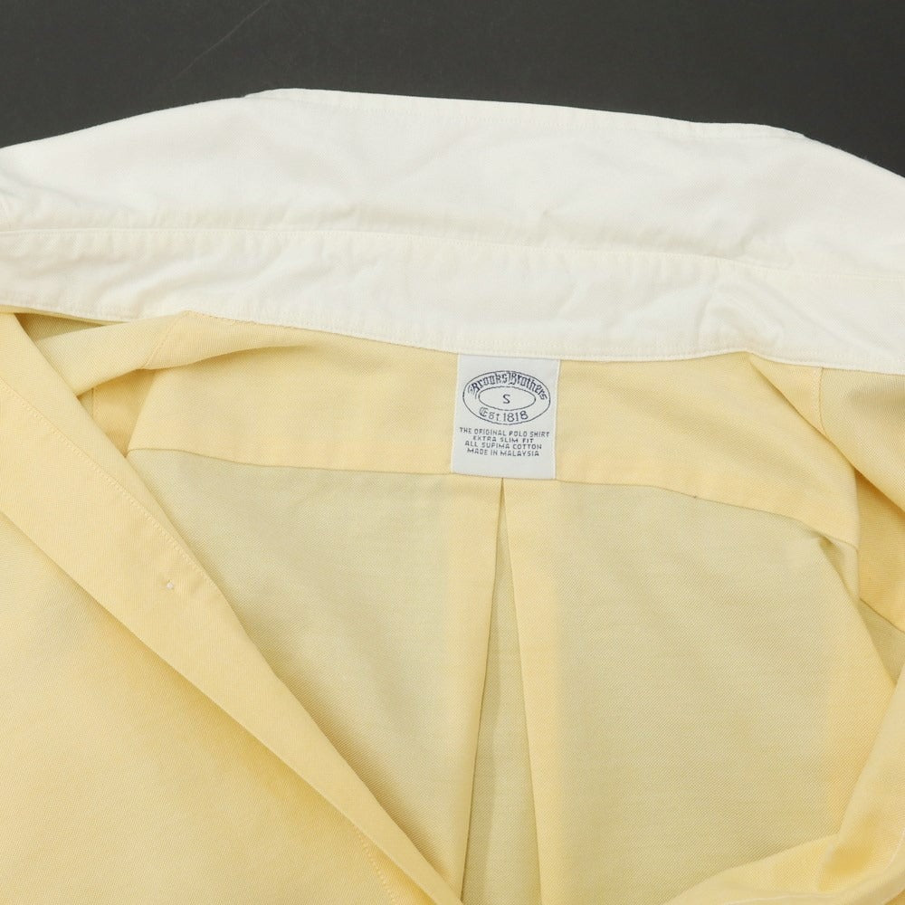 [Used] Brooks Brothers Cotton Short Sleeve Shirt Cream Yellow [S] [Condition Rank C] [Men&