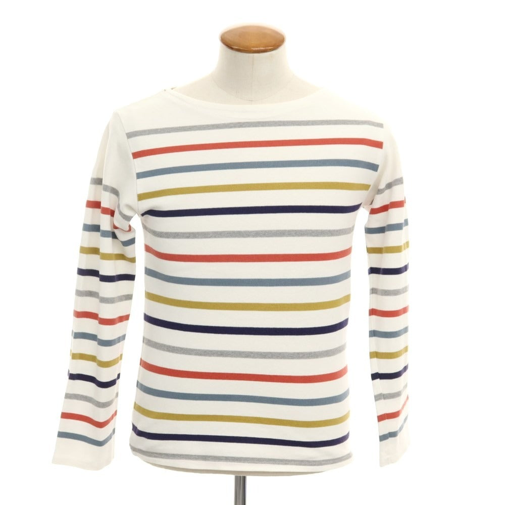 [Used] BEAUTY&amp;amp;YOUTH UNITED ARROWS Cotton Striped Long Sleeve T-Shirt White x Multicolor [Size M] [WHT] [S/S/A/W] [Condition Rank C] [Men&