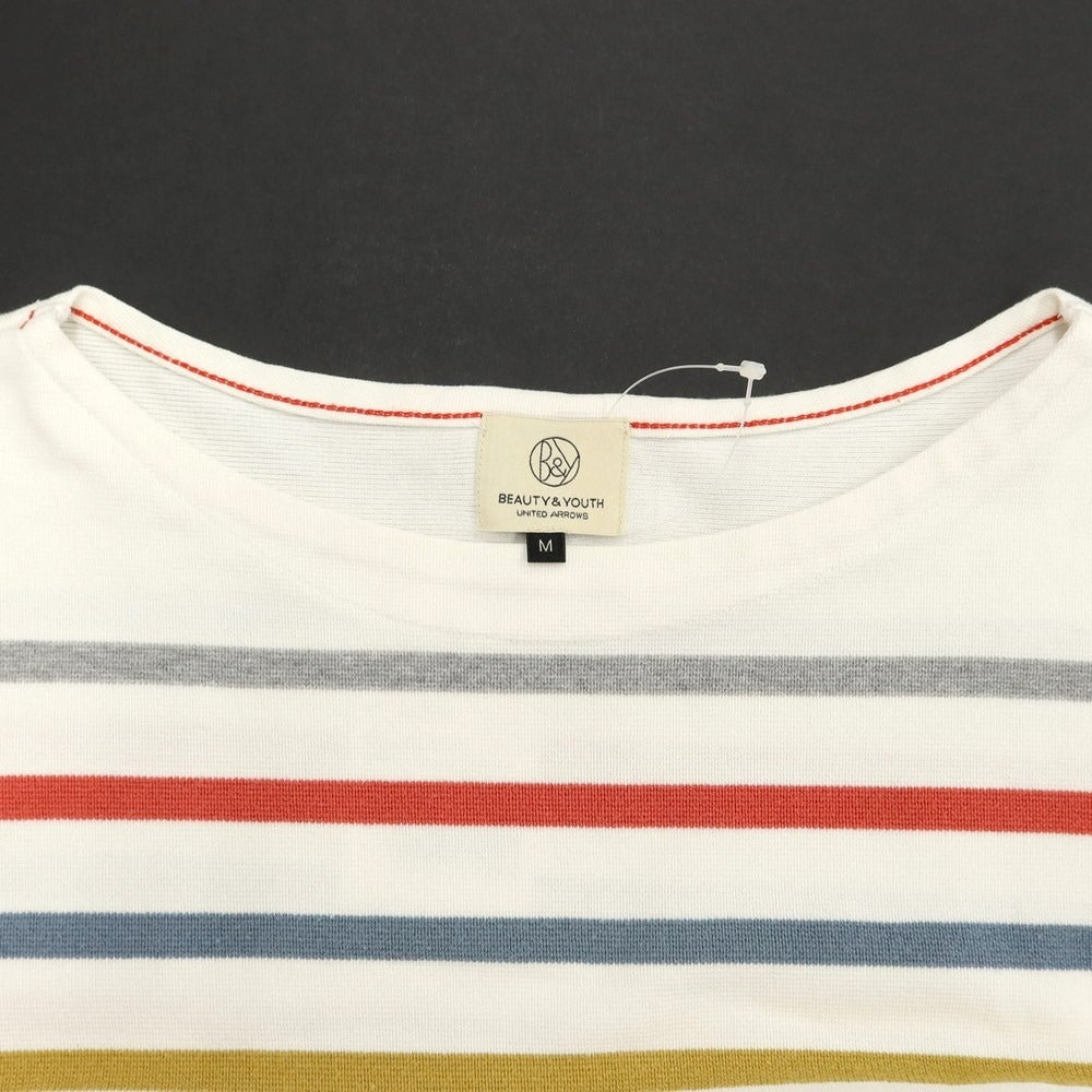 [Used] BEAUTY&amp;amp;YOUTH UNITED ARROWS Cotton Striped Long Sleeve T-Shirt White x Multicolor [Size M] [WHT] [S/S/A/W] [Condition Rank C] [Men&