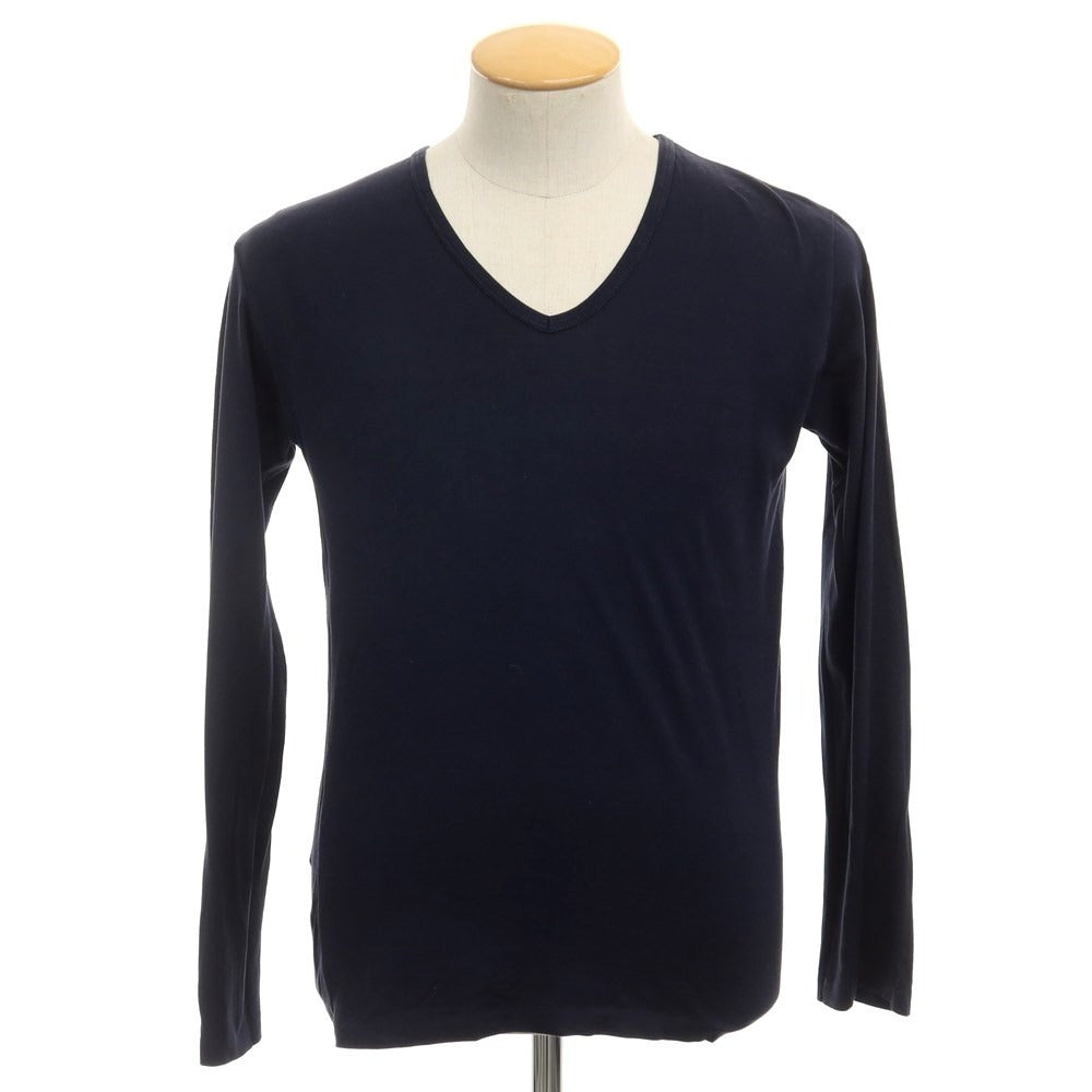 [Used] SUNSPEL Cotton V-neck long sleeve T-shirt Navy [Size S] [NVY] [S/S/A/W] [Condition Rank C] [Men&